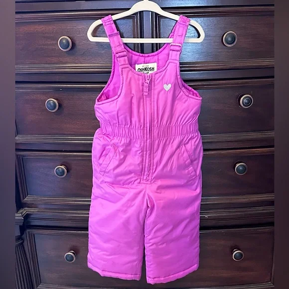 OshKosh B'gosh Kids Purple Snow Bibs / Snow Overalls - Picture 2 of 3